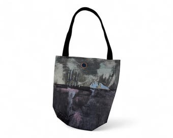 Water Nymph Night Mermaid Art by Kate Morgan Tote Bag, Sustainable Reusable Grocery Sack, Book Bag, Carry All, Fashion Purse