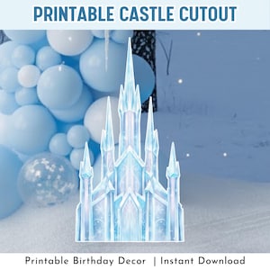 Ice Castle Printable Party Backdrop Prop