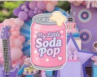 Imágenes prediseñadas PNG de My Little Soda Pop, imprimibles para fiestas de cumpleaños Kpop, descarga digital
