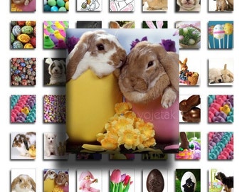 Easter - Instant Download - 75inx.83in Scrabble Size Image Tiles, Digital Collage Sheet PDF Images