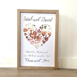 money gift wedding hearts