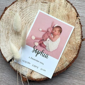 thank you card baby birth