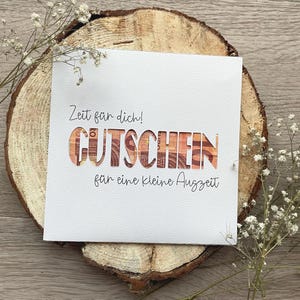 Karte Gutschein für eine Auszeit