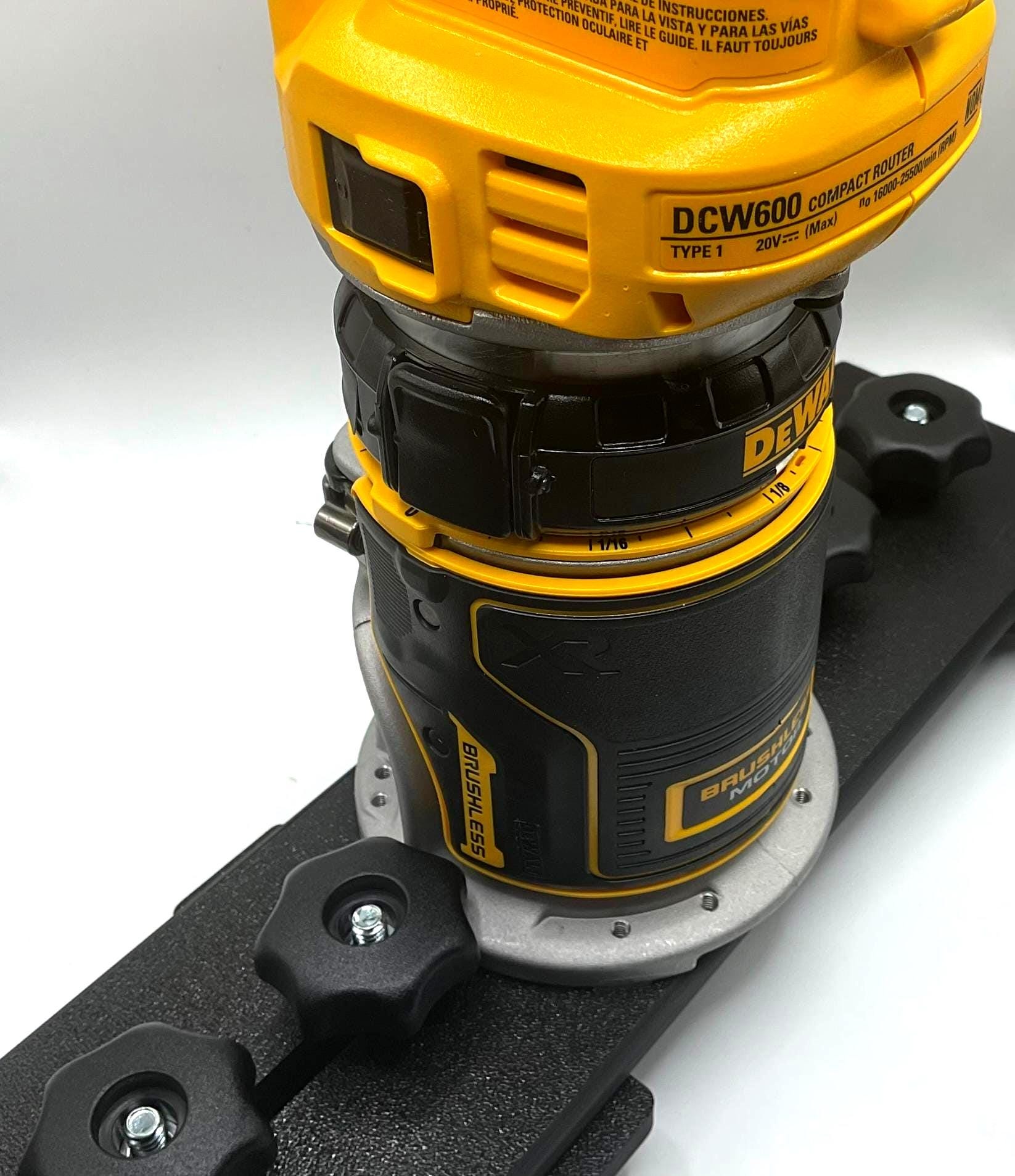 Dcw600 Router Bit Set Dewalt DCW600 Compact Router Fluting Jig: Edge-following Groove Cutter ...