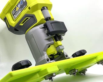 Ryobi PCL424 Compact Router Fluting Jig: Edge-Following Groove Cutter (Up to 10" Wide)