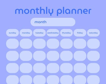 Agenda mensuel Dream bleu-violet