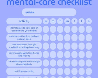 Liste de contrôle Dream Mentalcare violet-bleu