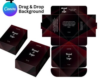 Editable Mailer Box Template for Canva, Luxury Product Box Template For Brand, Printable Subscription Box Design for Shipping, Diy Packaging