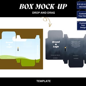 Soap Packaging Box Template, Custom Packaging Box Design for your Business Branding, Editable Gift Box Mock-up, Printable Packaging Design,