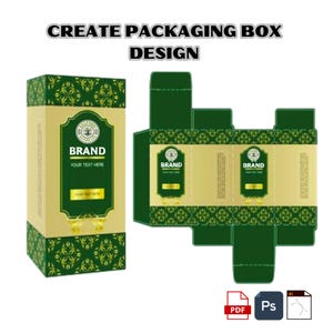 Custom Box Design for Branding | Product Packaging Box Design | Printable Box Template for Branding | Kraft Packaging Box | Gift Box Design