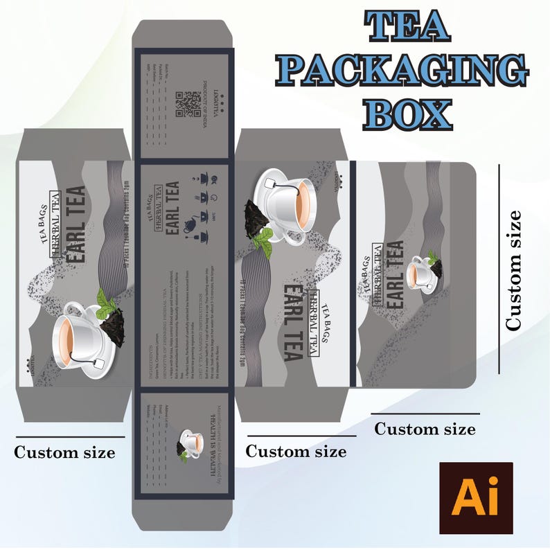 Custom Herbal Tea Packaging Design | Elegant Custom Tea Packaging Box ...