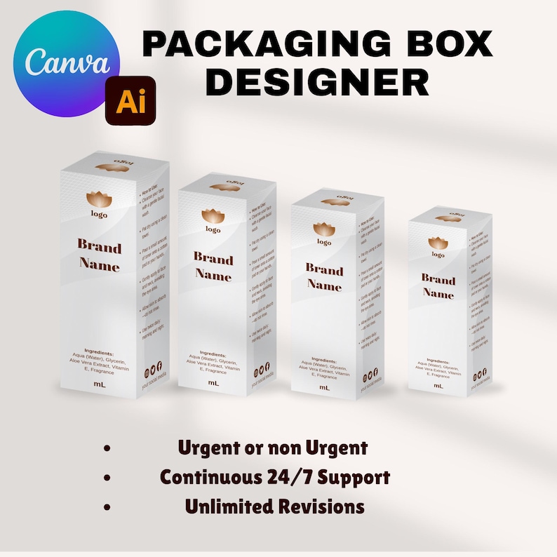 Custom Packaging Design & Branding: Product Box Template for Small ...