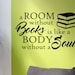 Library Wall Decal A Room Without Books, Book Lovers Home Wall ...