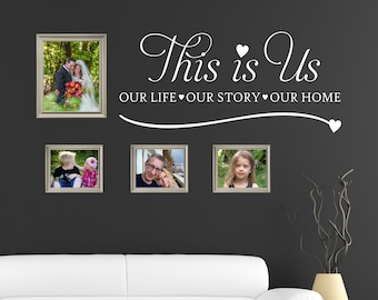 Home Wall Decal This is Us, Vinyl Wall Lettering for Families, Decorative Wall Words for Family Picture Wall , Housewarming Gift for Family