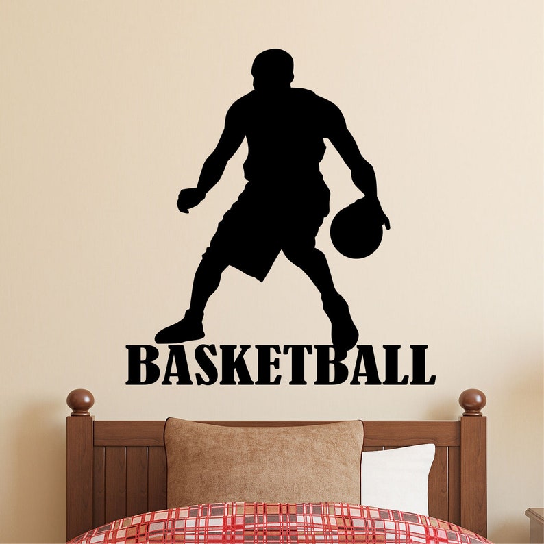 Sport Wand Aufkleber Basketball Spieler Silhouette Vinyl | Etsy
