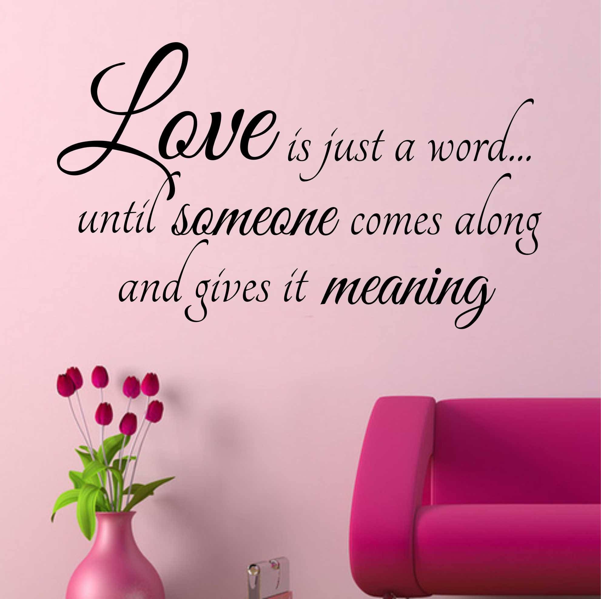 Love is a Word Quote Vinyl Wall Lettering Vinyl Decals Wall