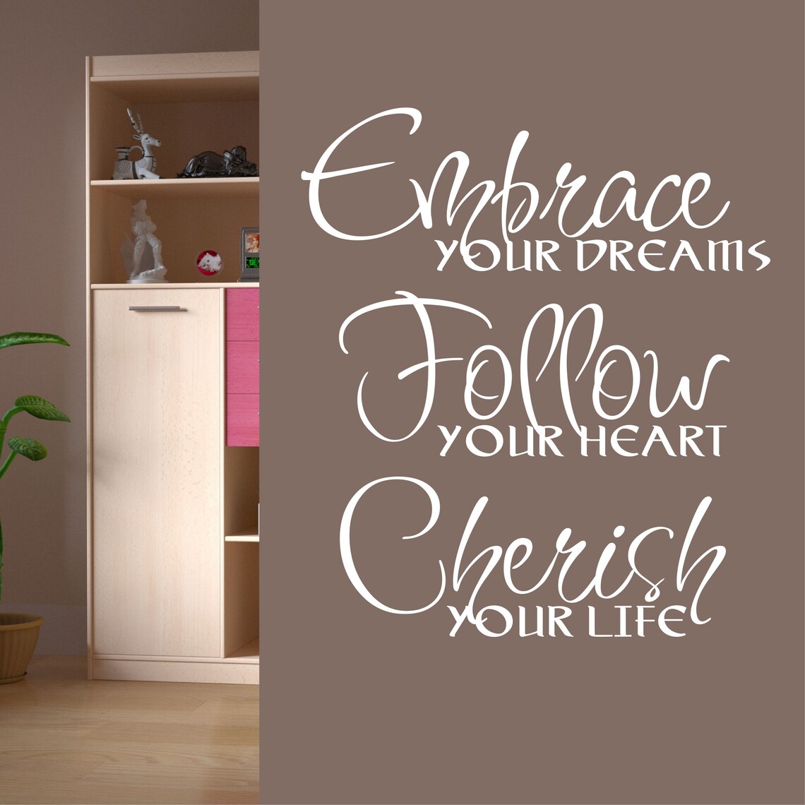 Motivational Wall Decal Embrace Your Dreams Inspirational Etsy