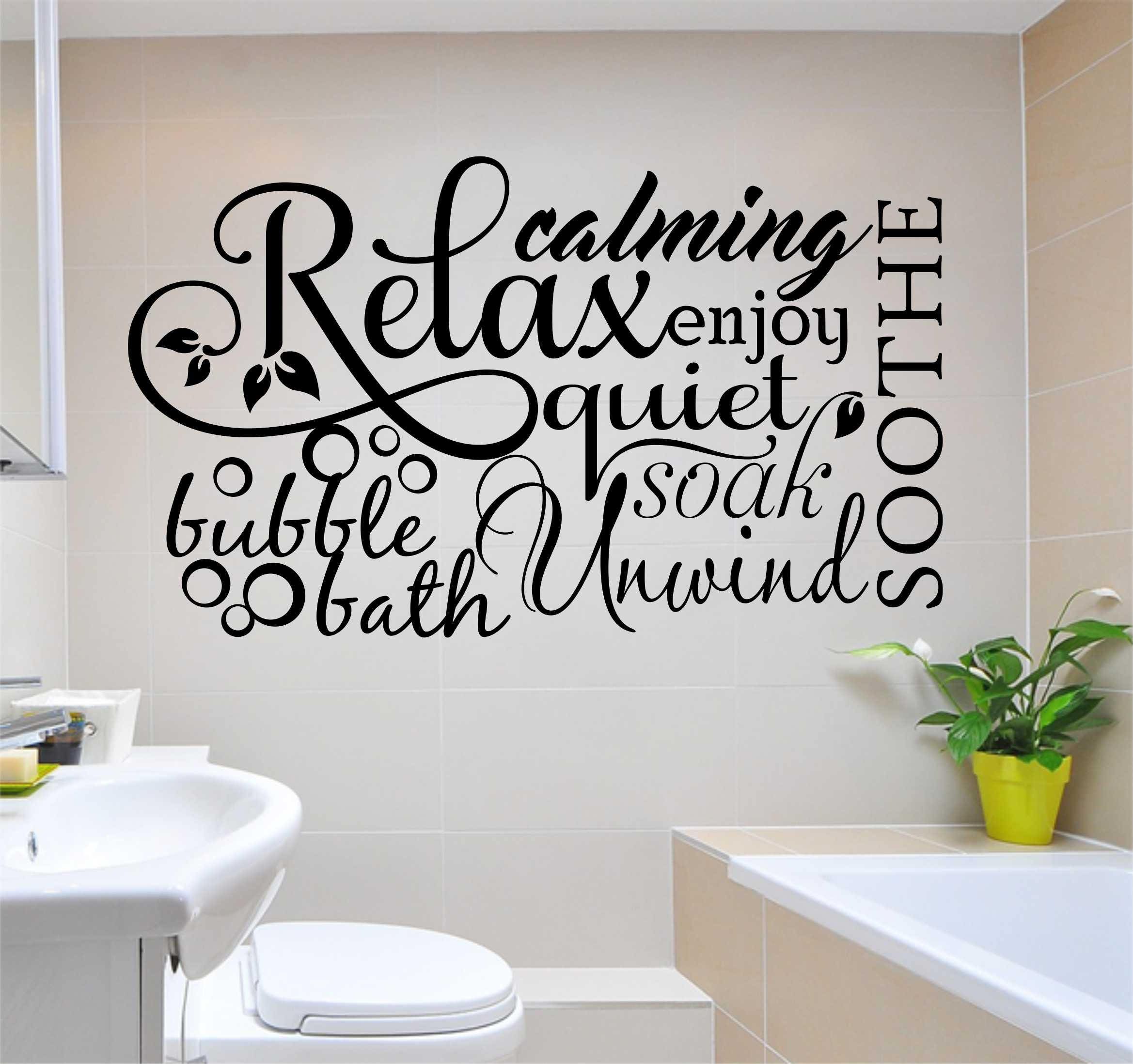 Bathroom Wall Decal Relax Word Collage Bubble Bath Vinyl Wall - Etsy