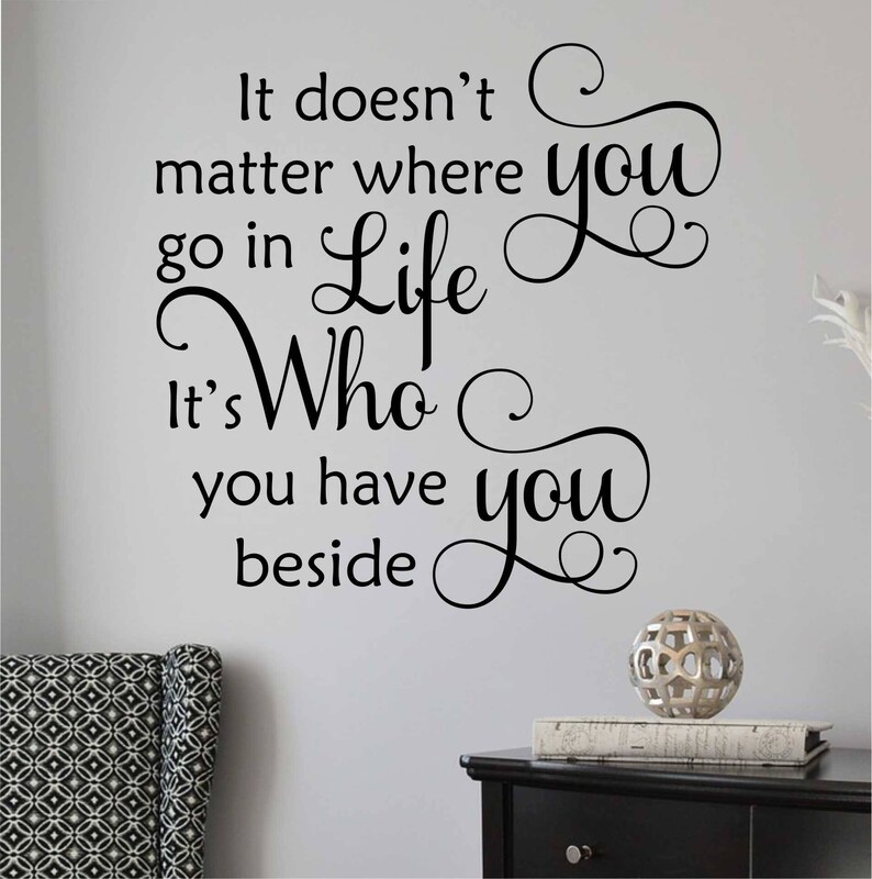 who beside you quote vinyl wall lettering vinyl wall decals | etsy