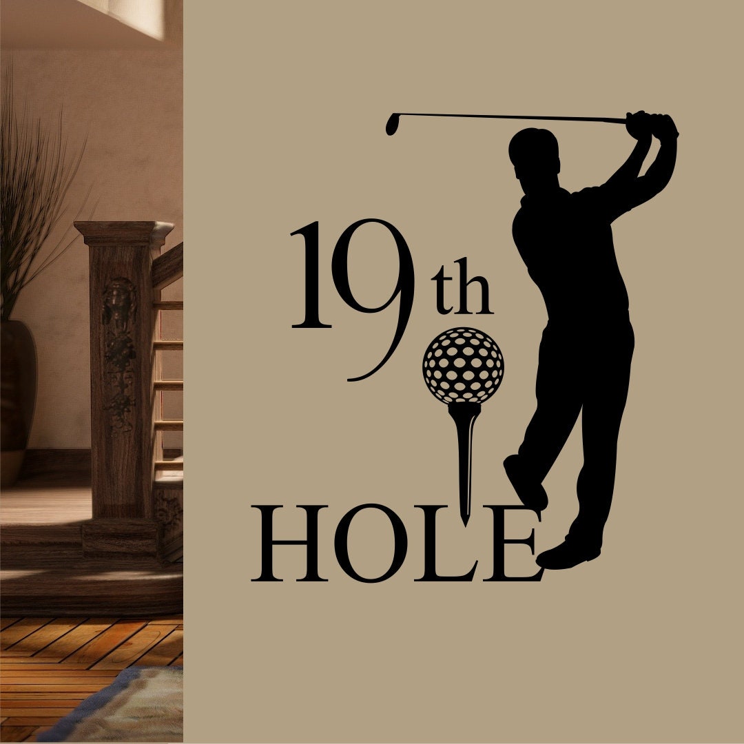 Sports Wall Golf Decal 19th Hole Vinyl Wall Lettering for - Etsy