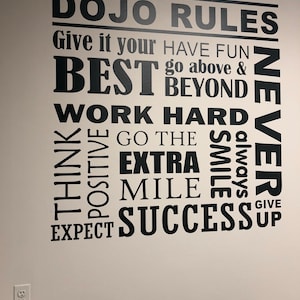 Office Wall Decal Office Rules Collage, Motivational Teamwork Vinyl Wall Lettering, Office Break Room Wall Quote, Inspirational Boss Gift image 3