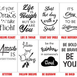 School Bathroom Stall Vinyl Decals, Inspirational Girl Bathroom Decoration, Quotes for Bathroom Stall Doors, Wall Words for Bathroom Decor image 5