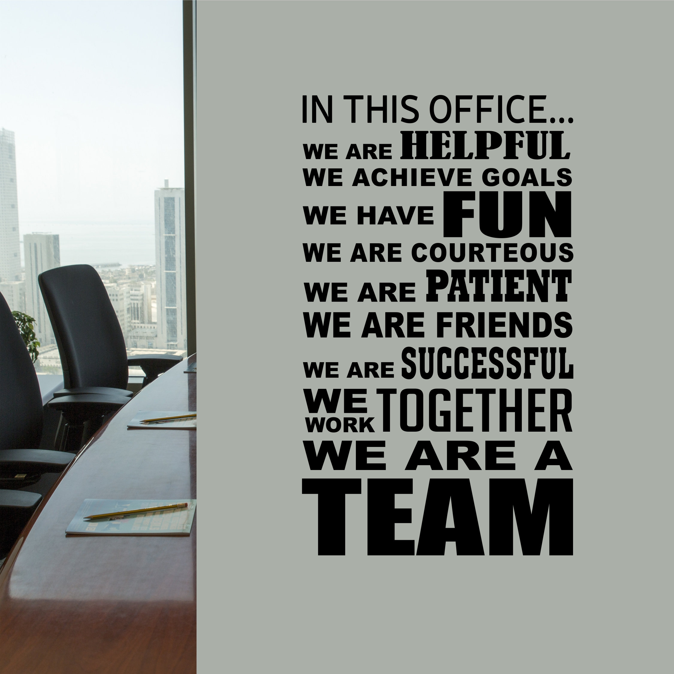 Office Wall Decal In This Office, Teamwork Wall Decor for Office Brea…