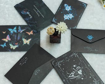 Gothic Stationery Set: Starry Butterfly Letter Writing Kit