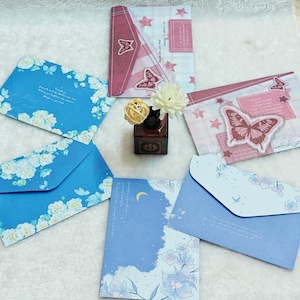 Letterset met vlinderbloemen | Romantisch briefpapier voor liefdesbriefjes en uitnodigingen
