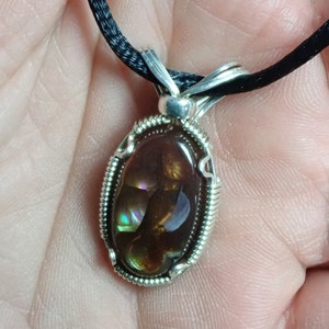 30504 Fire Agate Pendant wire wrapped fire agate pendant hand made artisan wire wrapped gemstone pendants from thegemdealer