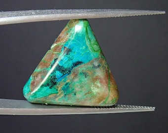 309643 Chrysocolla and Malachite Cabochon designer malachite and chrysocolla jewelry making cabochon  20 x 19 x 6 mm 16 ct from thegemdealer