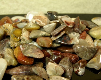 9210  Tumbled Agate   tumbled mixed agate  2 oz lot of agate gemstones jewelry making crafts metaphysical tumbled agate from thegemdealer