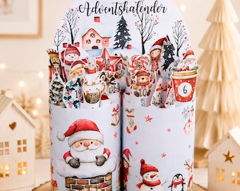 Duplo Adventskalender zum Ausdrucken | 24 Adventskalender Designs PDF DIY Duplo Box Kalender mit Sprüchen & Blanko Vorlage Duplo Banderolen