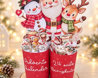 Duplo Adventskalender zum Ausdrucken DIY | 24 Adventskalender Designs PDF Duplo Box Kalender mit Sprüchen & Blanko Vorlage Duplo Banderolen