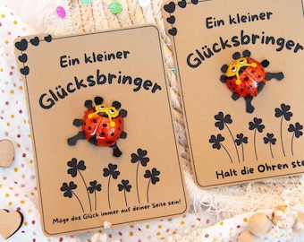 Printable lucky charm template, gift idea for good luck, encouragement, lucky charm template for printing (PDF), DIY craft template for encouragement, cloverleaf