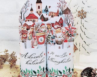 Duplo Adventskalender zum Ausdrucken | 24 Adventskalender Designs PDF DIY Duplo Box Kalender mit Sprüchen & Blanko Vorlage Duplo Banderolen