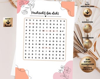 You're Going to Be a Grandpa Puzzle | Pregnancy Announcement PDF | Baby Crossword Puzzle | Baby Announcement Grandpa | Digital Download Boho Style