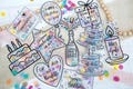 Money Gift Shaker Card Birthday Set – Packaging for Money & Gift Certificate – Wish Granter – Craft Template PDF Printable Gift DIY