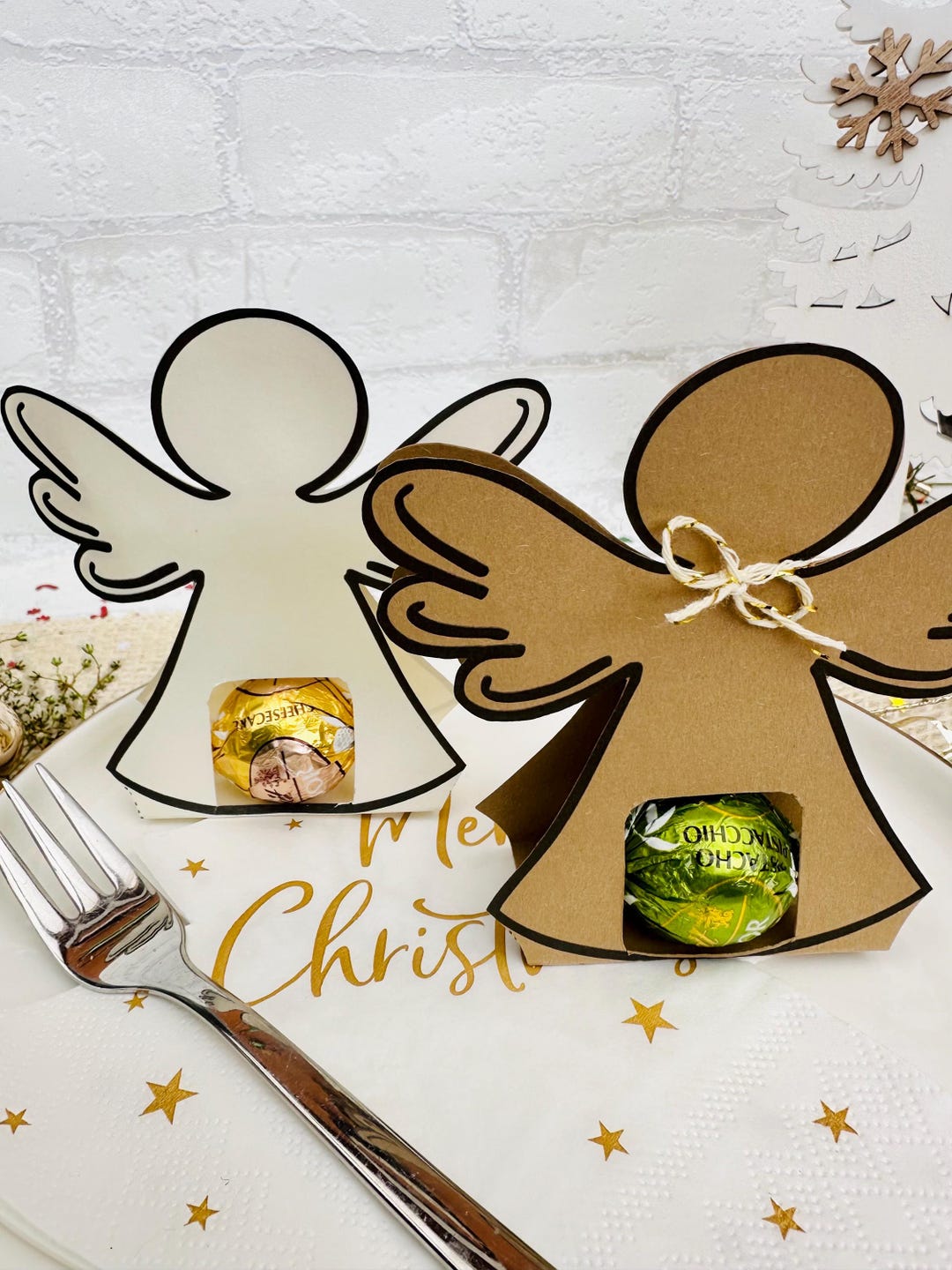 Christmas Printable Template, Ferrero Angel Template, Digital Print ...