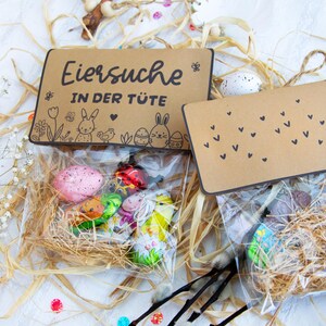 Printable template for Easter bag flap, Easter treat, Easter gift, Easter gift idea, Easter egg hunt in a bag, printable PDF template image 2