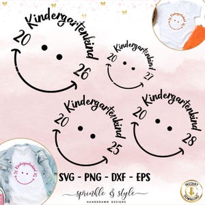 Plotterdatei Kindergartenkind, Plotterdatei Kindergarten,  svg, Einschulung svg Kita, Schulanfang Sprüche - Cricut, Clipart, smiley