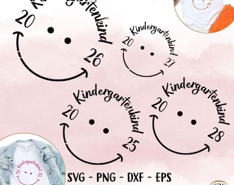 Plotterdatei Kindergartenkind, Plotterdatei Kindergarten,  svg, Einschulung svg Kita, Schulanfang Sprüche - Cricut, Clipart, smiley