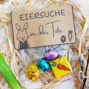 Easter printable Easter gift idea, little Easter souvenir, Easter gift idea, egg hunt in a bag, template for printing PDF