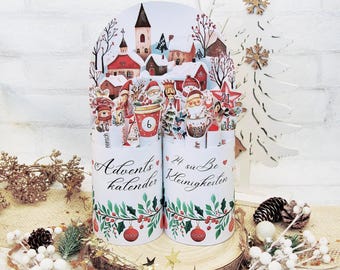 Duplo Adventskalender zum Ausdrucken | 24 Adventskalender Designs PDF DIY Duplo Box Kalender mit Sprüchen & Blanko Vorlage Duplo Banderolen