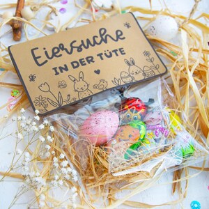 Printable template for Easter bag flap, Easter treat, Easter gift, Easter gift idea, Easter egg hunt in a bag, printable PDF template image 3