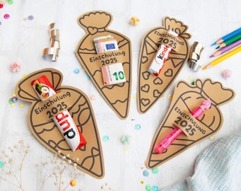 Druckvorlage Duplo Banderole - Schultüte Geschenk Einschulung pdf, Geschenk für die Schultüte, Schultütengeschenk, Geschenk zur Einschulung
