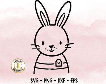 Easter Plotter File, Happy Easter, Easter Laser File, Cricut, Easter Bunny Png, Spring PNG, Clipart Bunny dxf, eps, German Quotes Digistamp