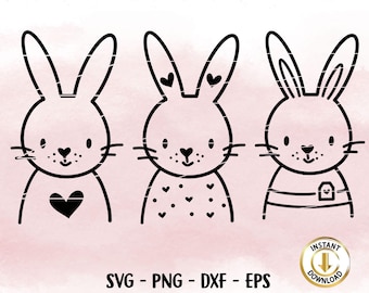 Easter Plotter File, Happy Easter, Easter Laser File, Cricut, Easter Bunny Png, Spring PNG, Clipart Bunny dxf, eps, German Quotes Digistamp