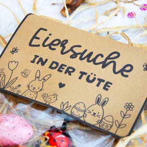 Printable template for Easter bag flap, Easter treat, Easter gift, Easter gift idea, Easter egg hunt in a bag, printable PDF template image 5