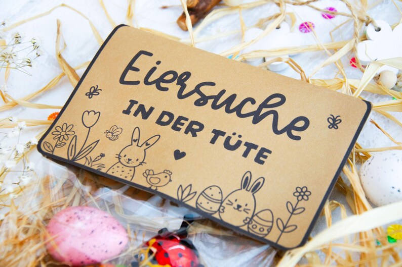 Printable template for Easter bag flap, Easter treat, Easter gift, Easter gift idea, Easter egg hunt in a bag, printable PDF template image 5